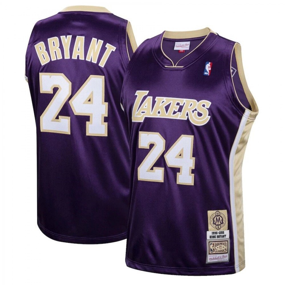 Men's Los Angeles Lakers Kobe Bryant #24 Throwback Purple Hall of Fame Class of 2020 Jersey-Pro Kit Vault | Brand New 26/27 Sports Jerseys